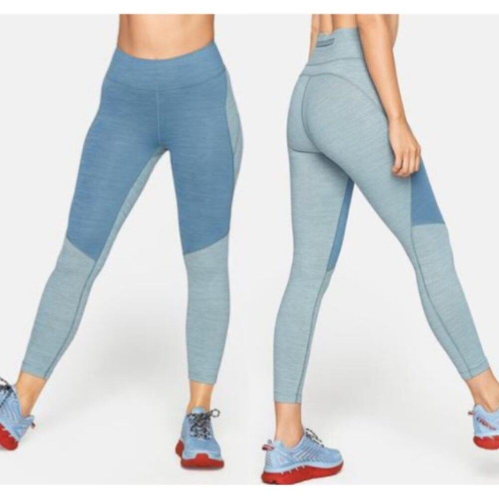 Outdoor Voices 3/4 Blue TechSweat Leggings